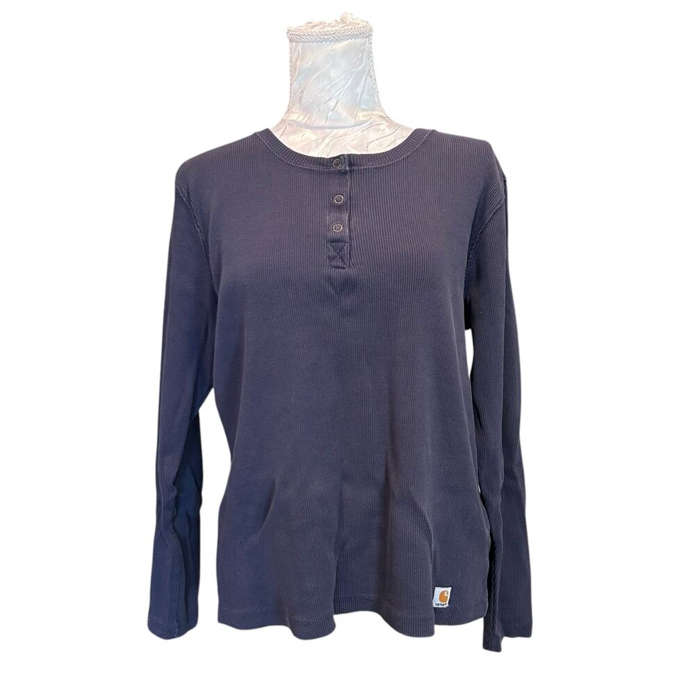Carhartt Women's Long Sleeve Henley - Navy